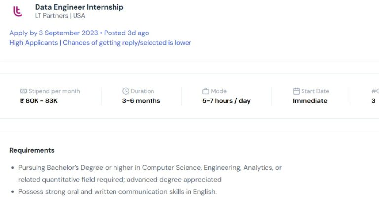 LT Partners Hiring Drive