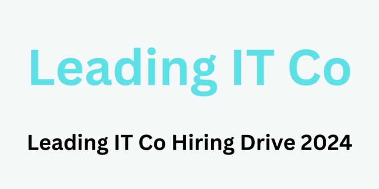 Leading IT Co Hiring Drive