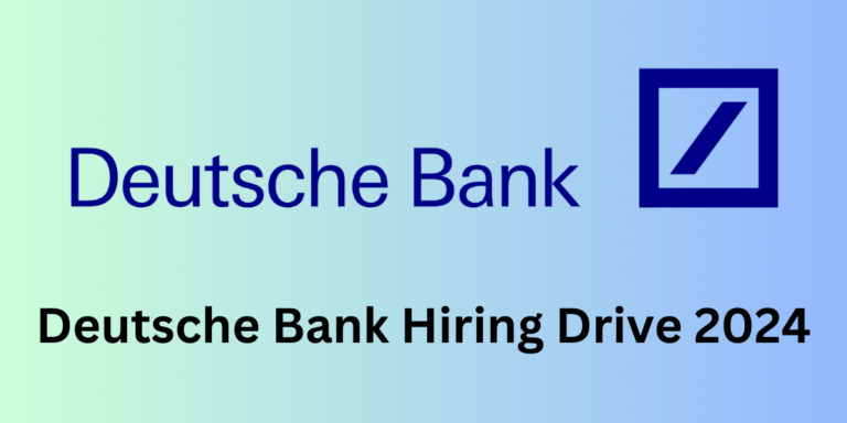 Deutsche Bank Hiring Drive