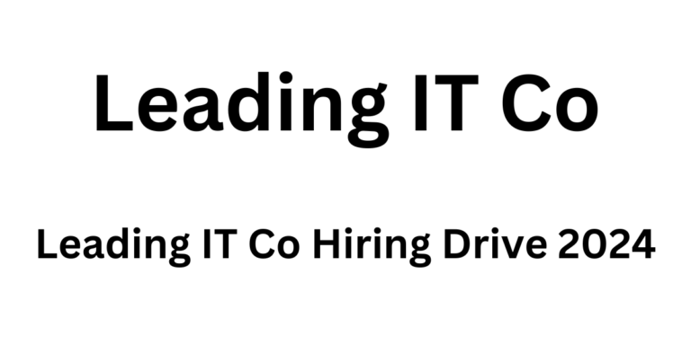 Leading IT Co Hiring Drive