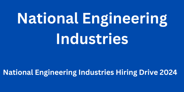 National Engineering Industries Hiring Drive