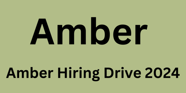 Amber Hiring Drive