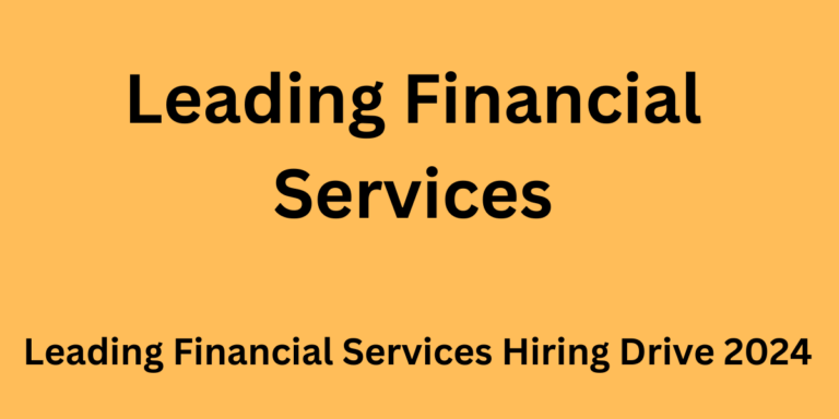 Leading Financial Services Hiring Drive