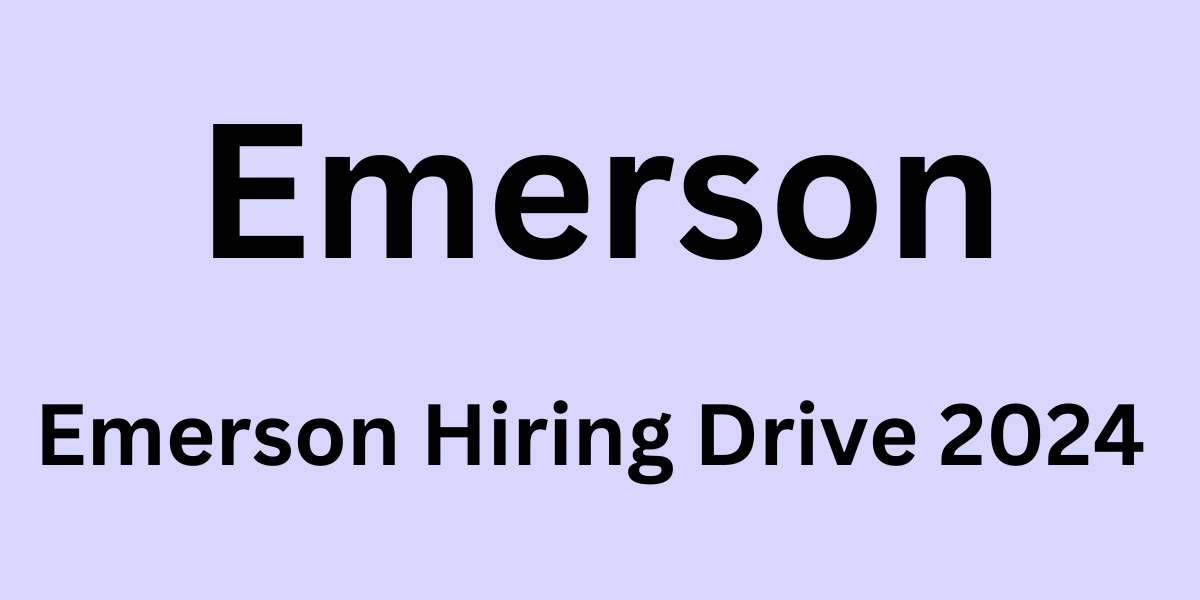 Emerson Hiring Drive