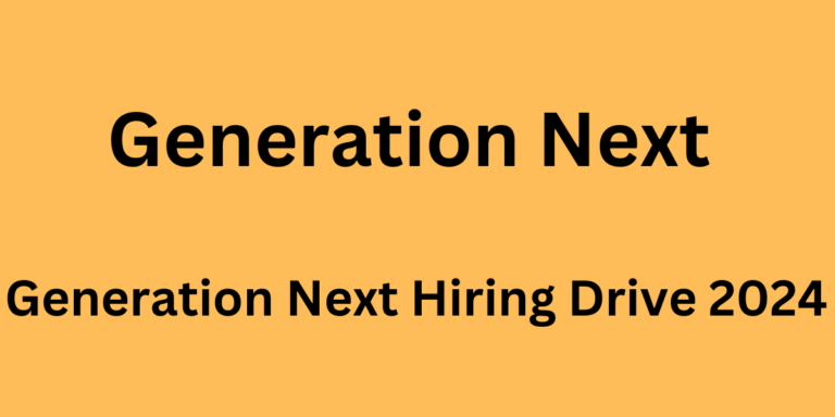 Generation Next Hiring Drive