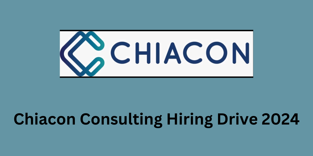 Chiacon Consulting Hiring Drive